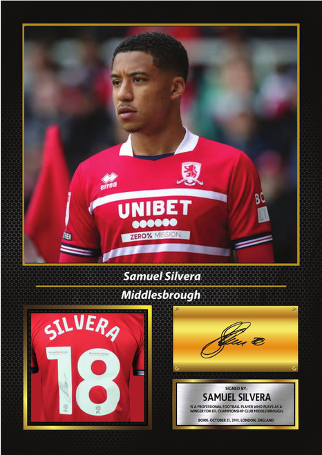 Samuel Silvera Middlesbrough FC Poster Print