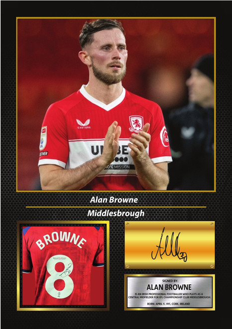 Alan Browne Middlesbrough FC Poster Print