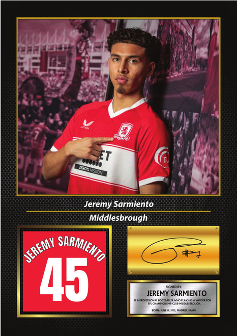 Jeremy Sarmiento Middlesbrough FC Poster Print