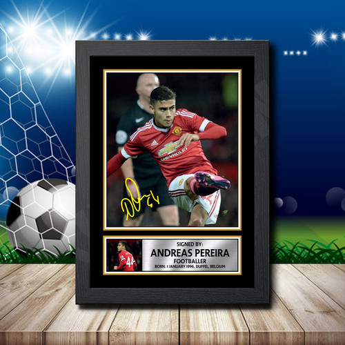 Andreas Pereira Portrait Edition printed autograph poster print