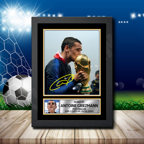 Antoine Griezmann printed autograph poster print