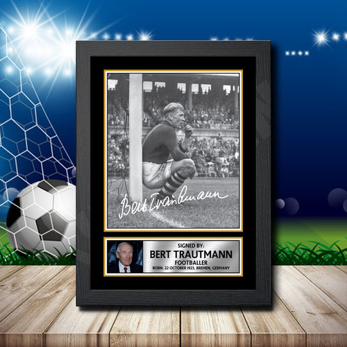 Bert Trautmann Action Shot Edition printed autograph poster print - view 2