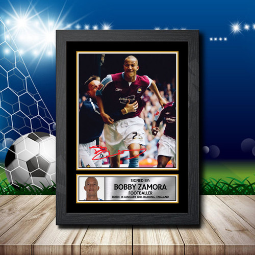 Bobby Zamora printed autograph poster print