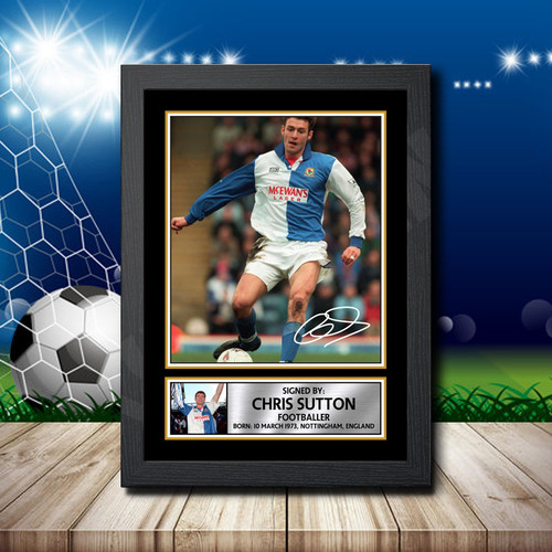 Chris Sutton printed autograph poster print