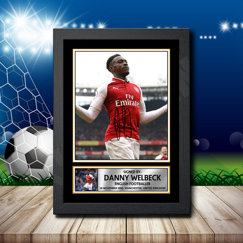 Danny Welbeck Portrait Edition printed autograph poster print