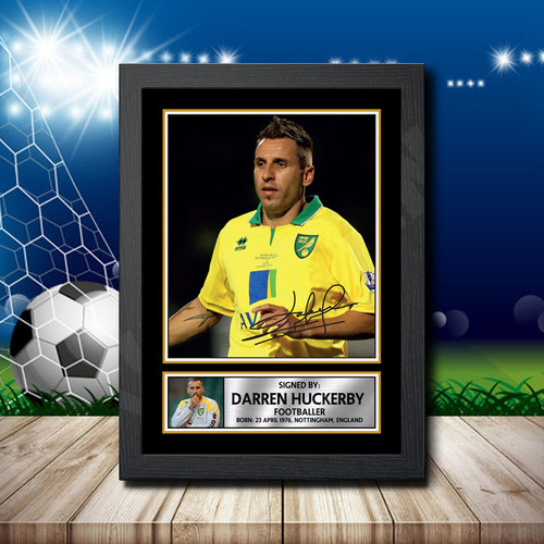 Darren Huckerby printed autograph poster print