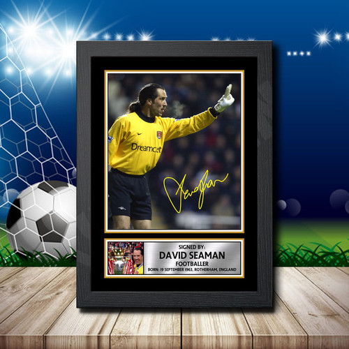 David Seaman printed autograph poster print
