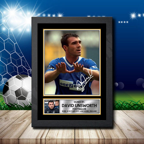 David Unsworth printed autograph poster print
