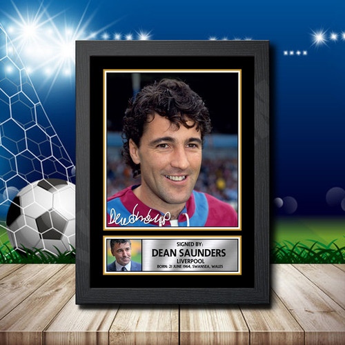 Dean Saunders printed autograph poster print