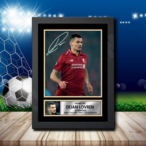 Dejan Lovren Portrait Edition printed autograph poster print