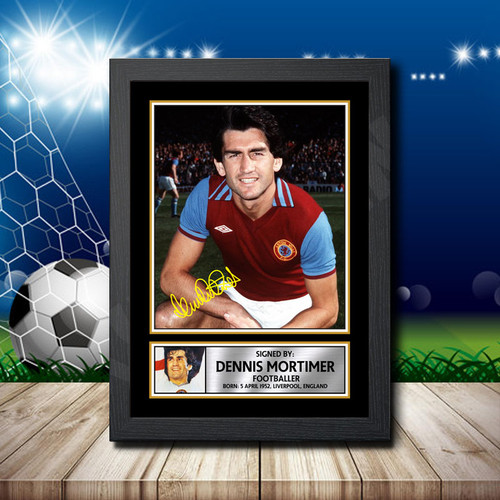 Dennis Mortimer printed autograph poster print - view 2