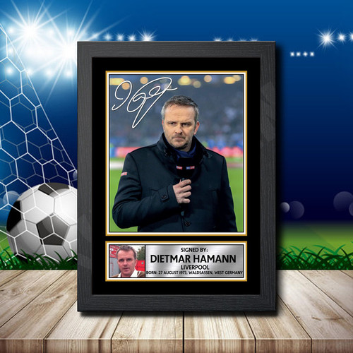 Dietmar Hamann Action Shot Edition printed autograph poster print