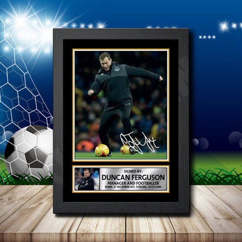 Duncan Ferguson Action Shot Edition printed autograph poster print