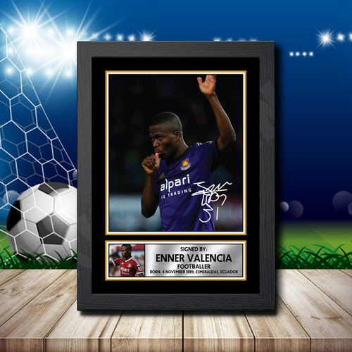 Enner Valencia printed autograph poster print