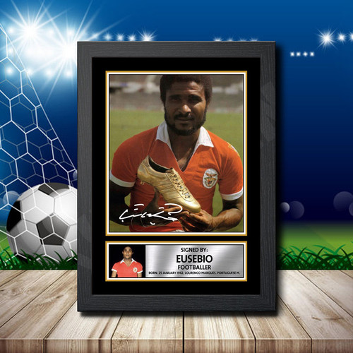 Eusebio Benfica printed autograph poster print - view 2