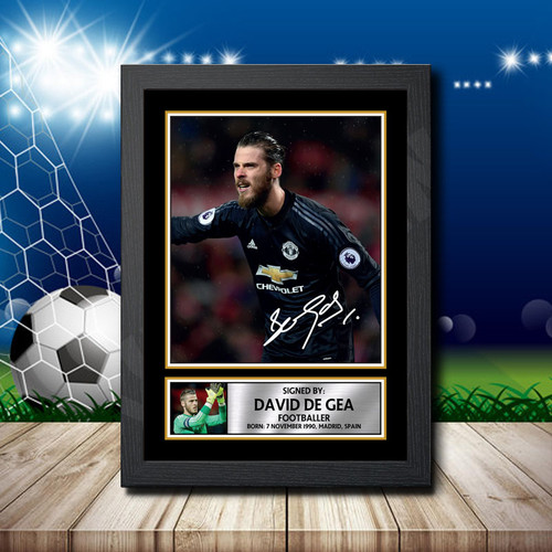 David De Gea printed autograph poster print