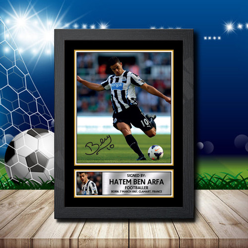 Hatem Ben Portrait Edition printed autograph poster print