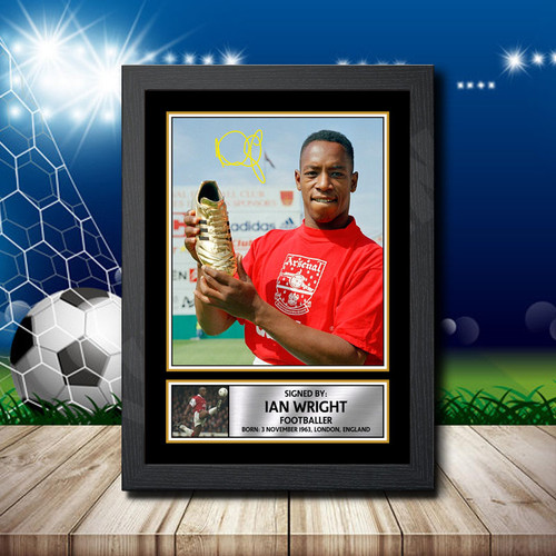 Ian Wright Action Shot Edition printed autograph poster print - view 2