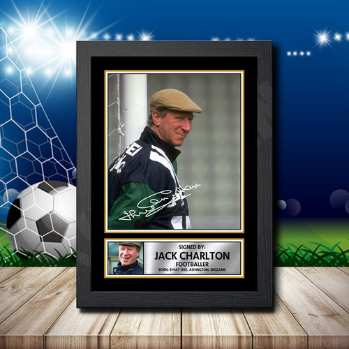 Jack Charlton printed autograph poster print