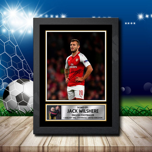Jack Wilshere Portrait Edition printed autograph poster print