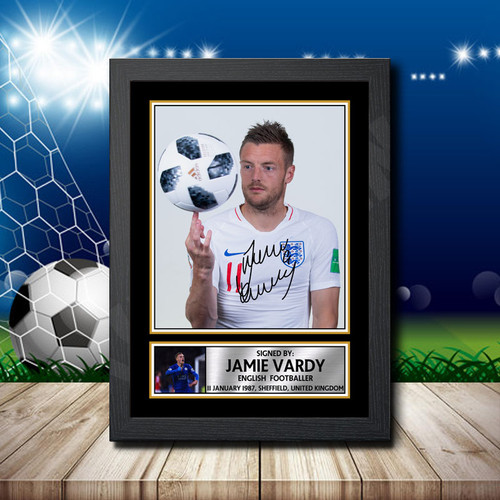 Jamie Vardy 2 printed autograph poster print