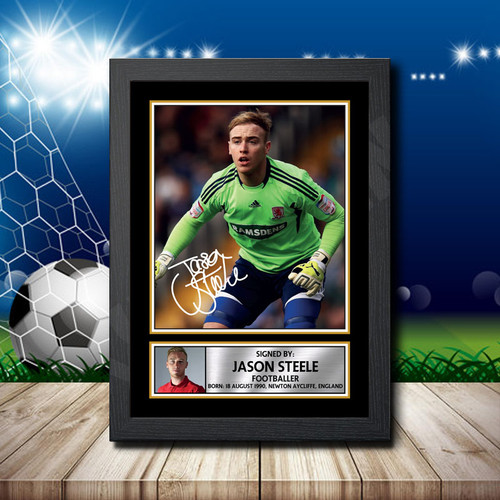 Jason Steele printed autograph poster print