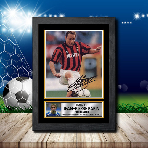 Jean Pierre Papin printed autograph poster print