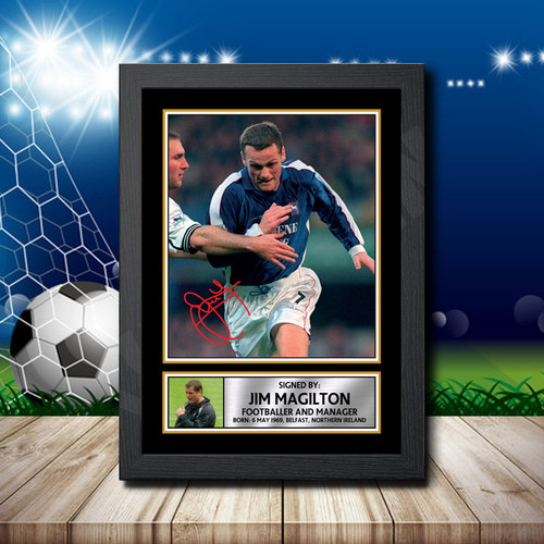 Jim Magilton printed autograph poster print