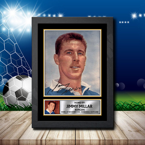 Jimmy Millar printed autograph poster print