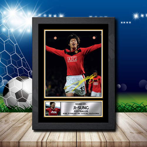 Ji-Sung printed autograph poster print