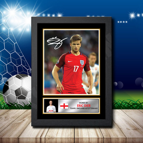 Eric Dier Printed Autograph Poster Print - Football Action Shot Edition Wall Art - High Quality UK Gift