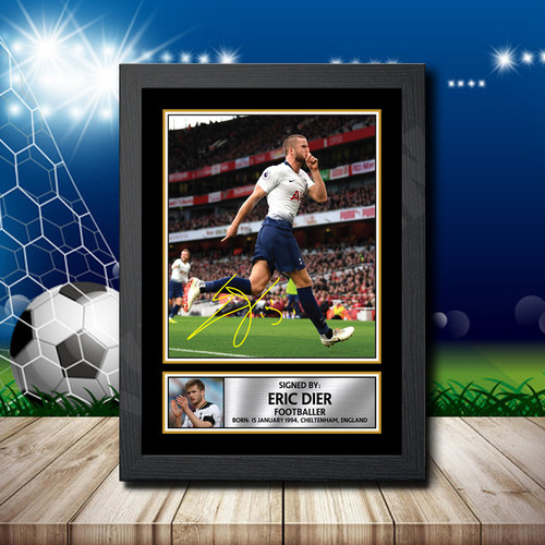 Eric Dier printed autograph poster print