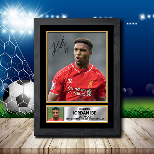 Jordan Ibe Action Shot Edition Printed Autograph Poster Print - Football Collectors Wall Art - UK Manufactured