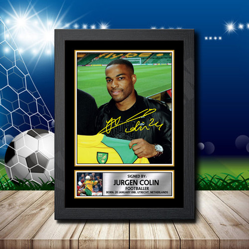 Jurgen Colin Printed Autograph Poster Print - Football Wall Art for Fans - Framed or Unframed - Made in the UK