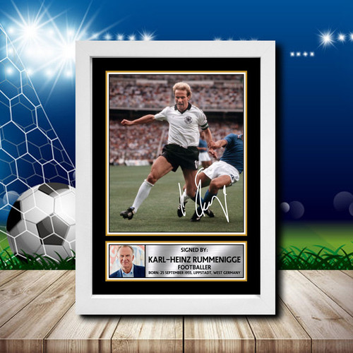 Karl Heinz Rummenigge printed autograph poster print - view 2