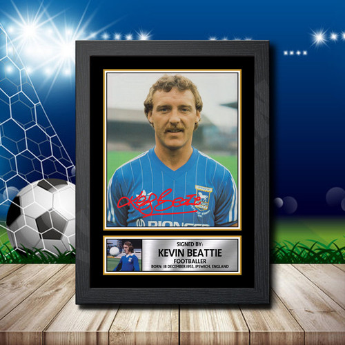 Kevin Beattie Printed Autograph Poster Print - Football Legend Tribute - Premium UK Print, Framed Options Available