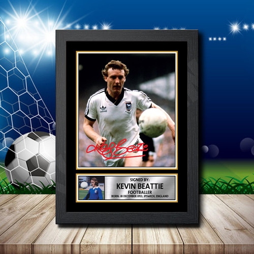 Kevin Beattie printed autograph poster print