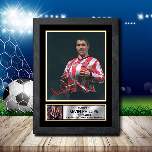 Kevin Phillips Printed Autograph Print - Football Wall Art - UK Made Poster with Framing Options