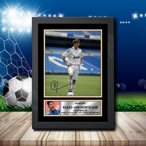 Klaas Jan Huntelaar Printed Autograph Poster Print - Football - Premium Wall Art Gift - UK Manufactured & Available Framed