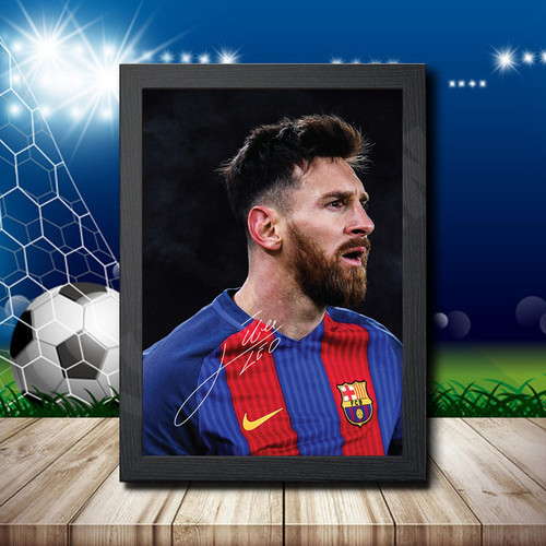 Lionel Messi Barcelona printed autograph poster print