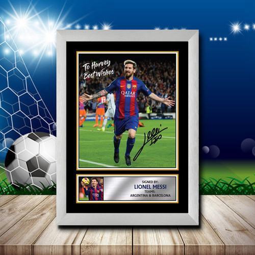 Lionel Messi Harvey printed autograph poster print - view 2