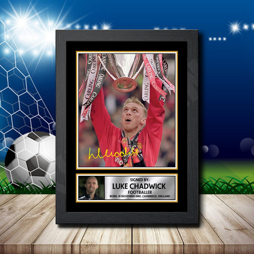 Luke Chadwick printed autograph poster print