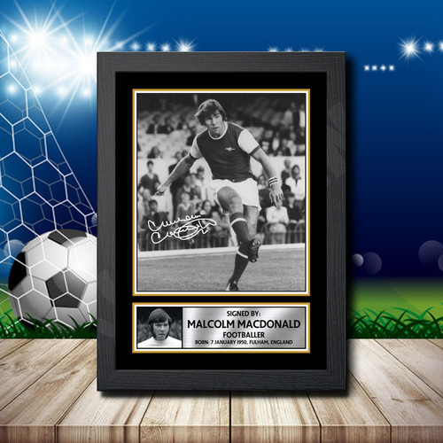 Malcolm Macdonald printed autograph poster print