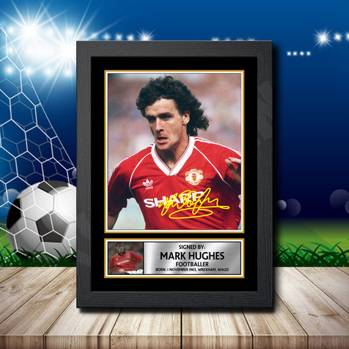 Mark Hughes printed autograph poster print