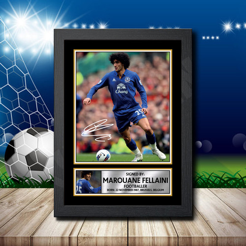 Marouane Fellaini printed autograph poster print