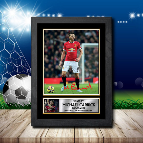 Michael Carrick printed autograph poster print