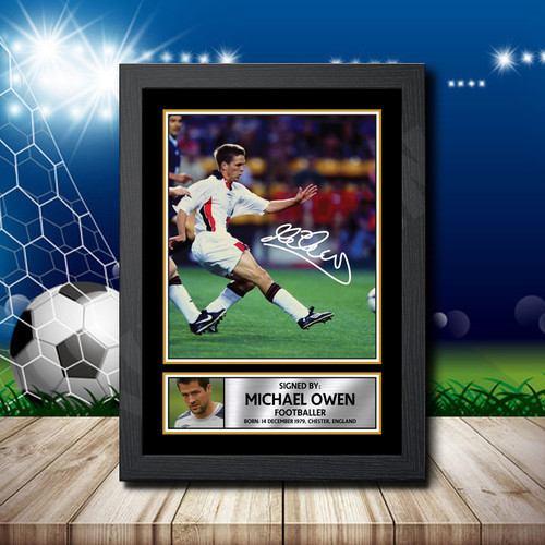 Michael Owen printed autograph poster print