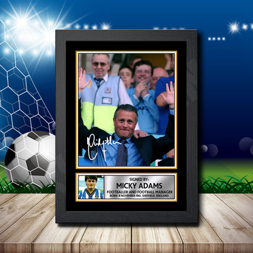 Micky Adams printed autograph poster print