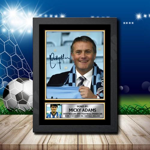 Micky Adams Action Shot Edition printed autograph poster print