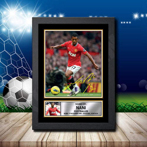 Nani Action Shot Edition printed autograph poster print